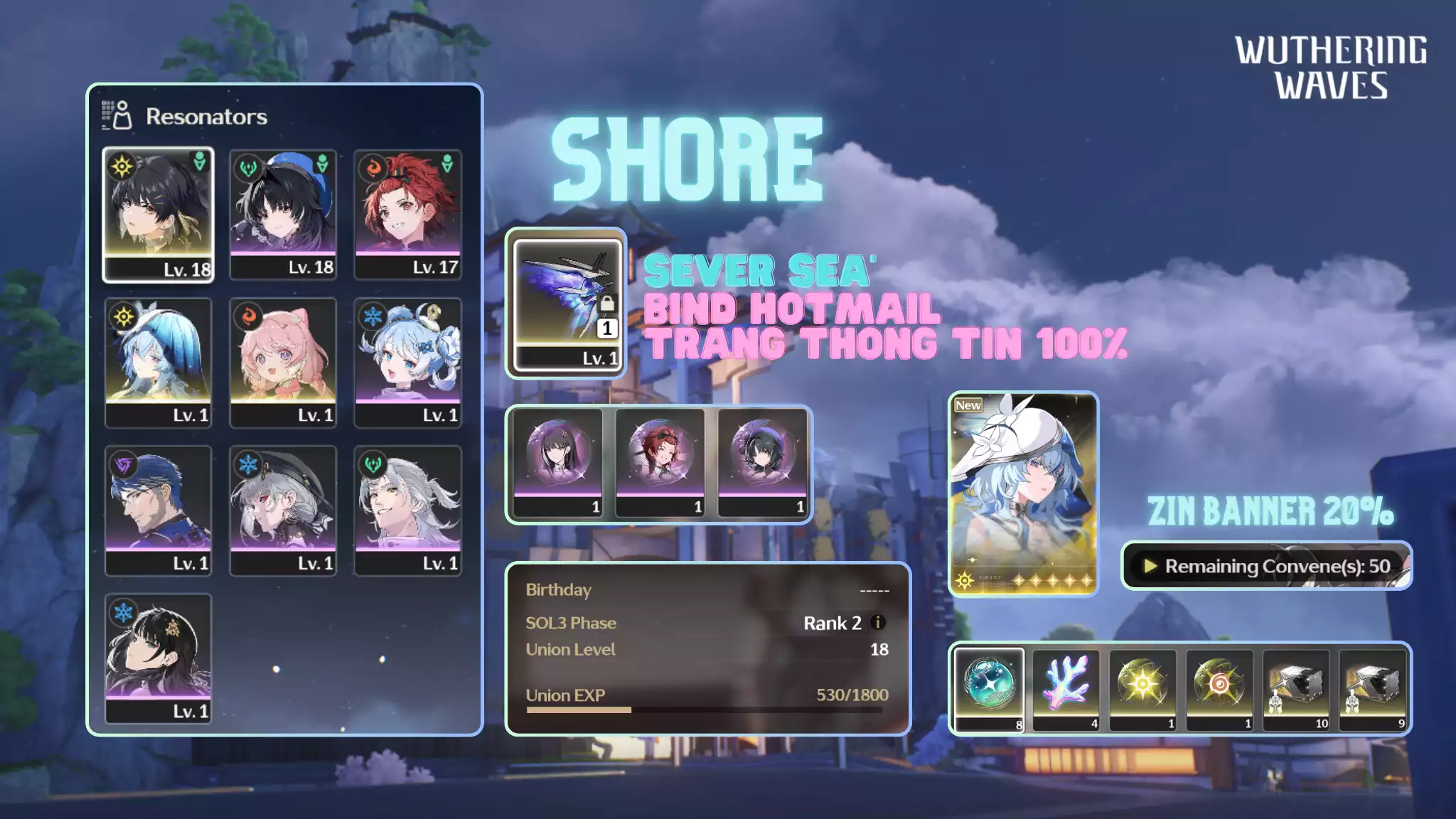 [Sea][UL18] Shorekeeper Trấn [đã lệch]